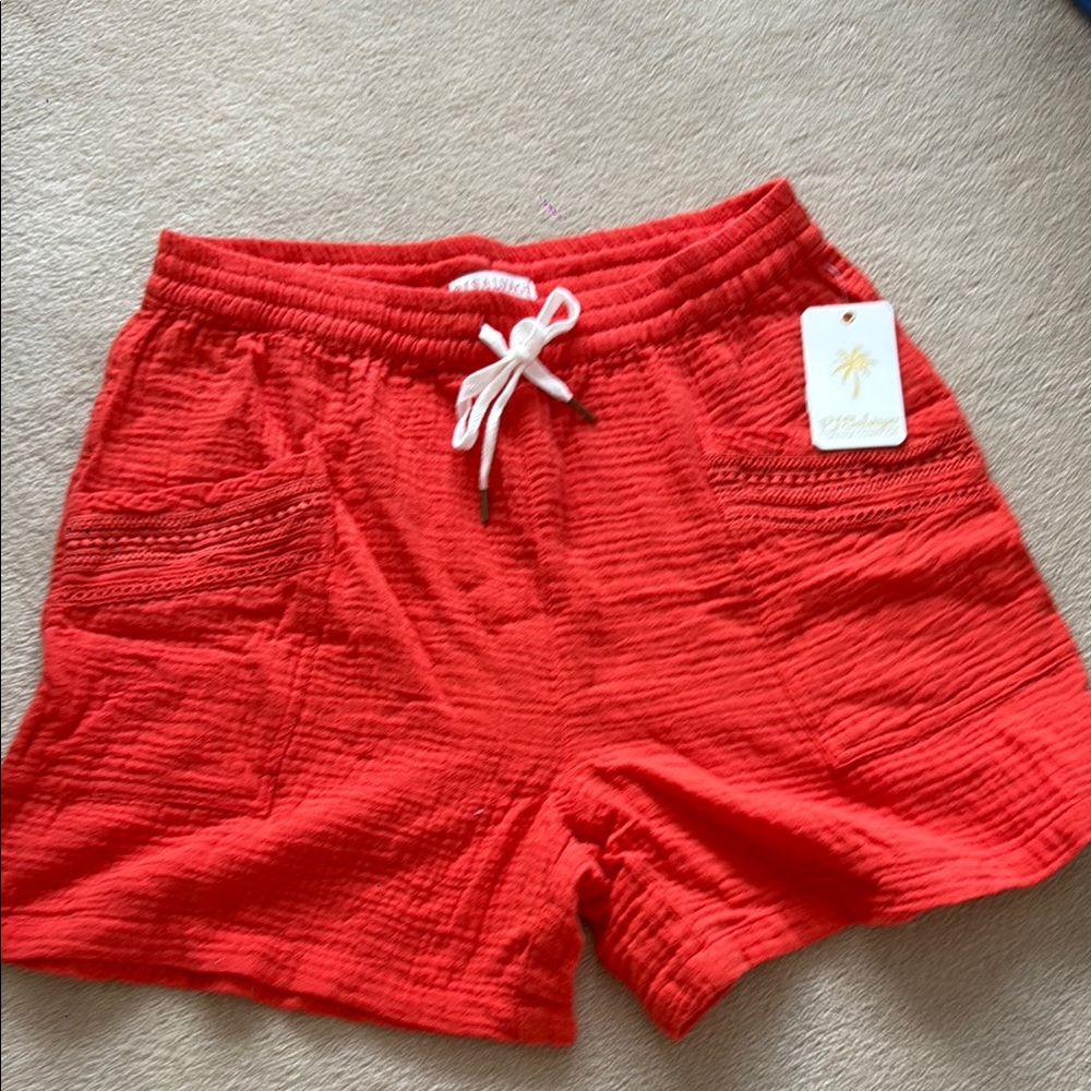PJ Salvage Red Cover Up Shorts
